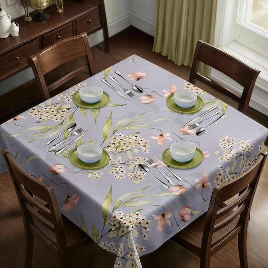 Floral On Lilac Square Tablecloth By Mark Van Vuuren
