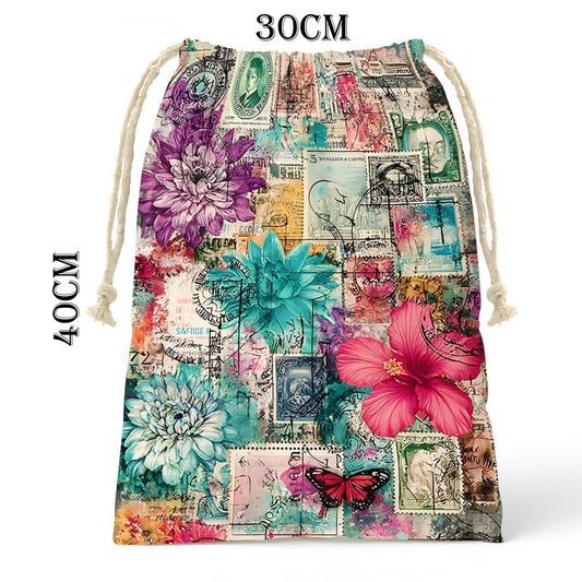 Floral Postcard Gift Bag (Set of 2)