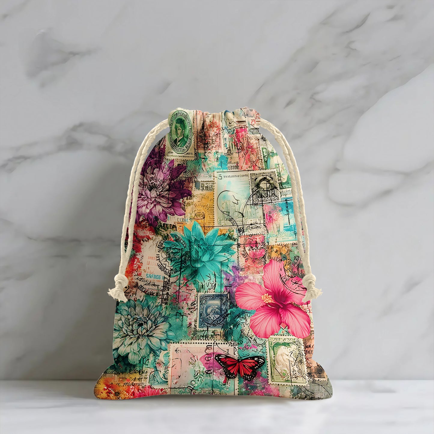 Floral Postcard Gift Bag (Set of 3)