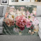 Floral Postcard Light Weight Fleece Blanket