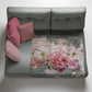 Floral Postcard Light Weight Fleece Blanket