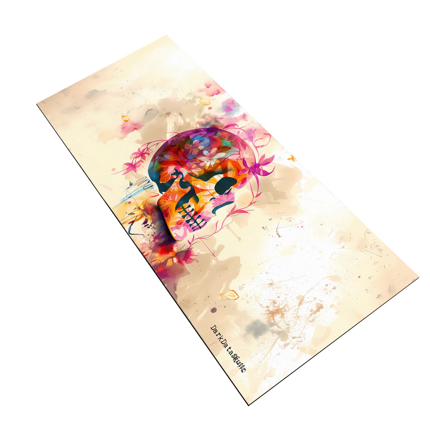 Floral Skull by Wikus Schalkwyk Large Desk Pad