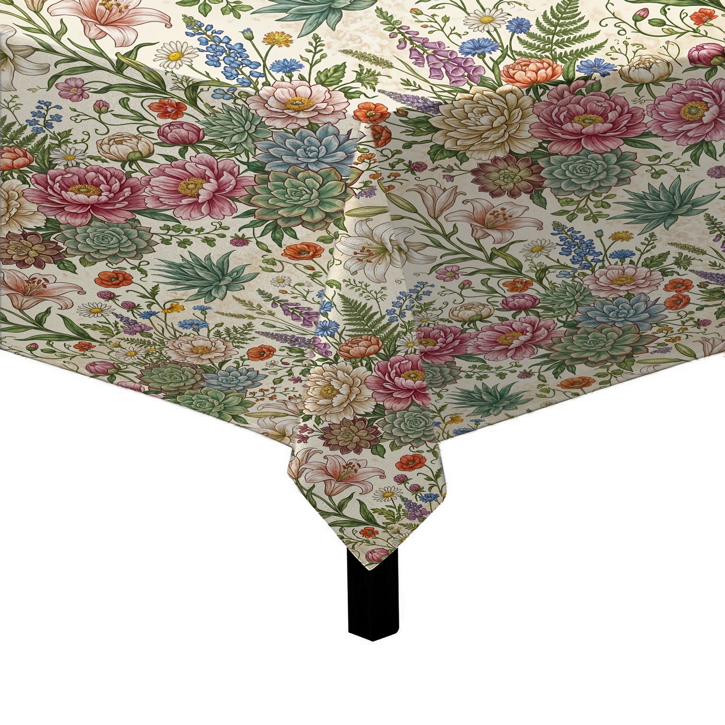 Floral Succulent Square Tablecloth