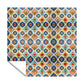 Floral Tiled Stamp Square Tablecloth