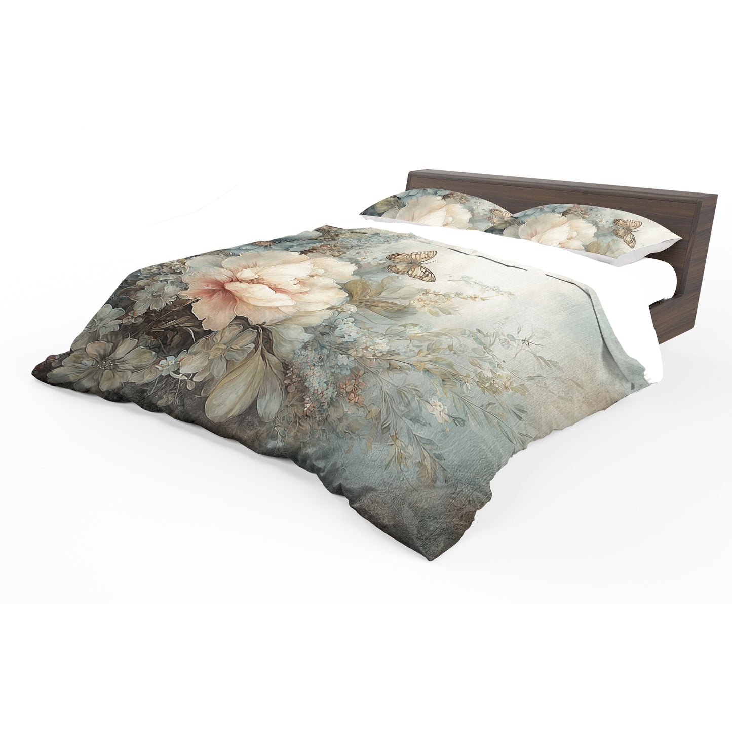 Floral & Butterfly Wings Duvet Cover Set by Mark van Vuuren