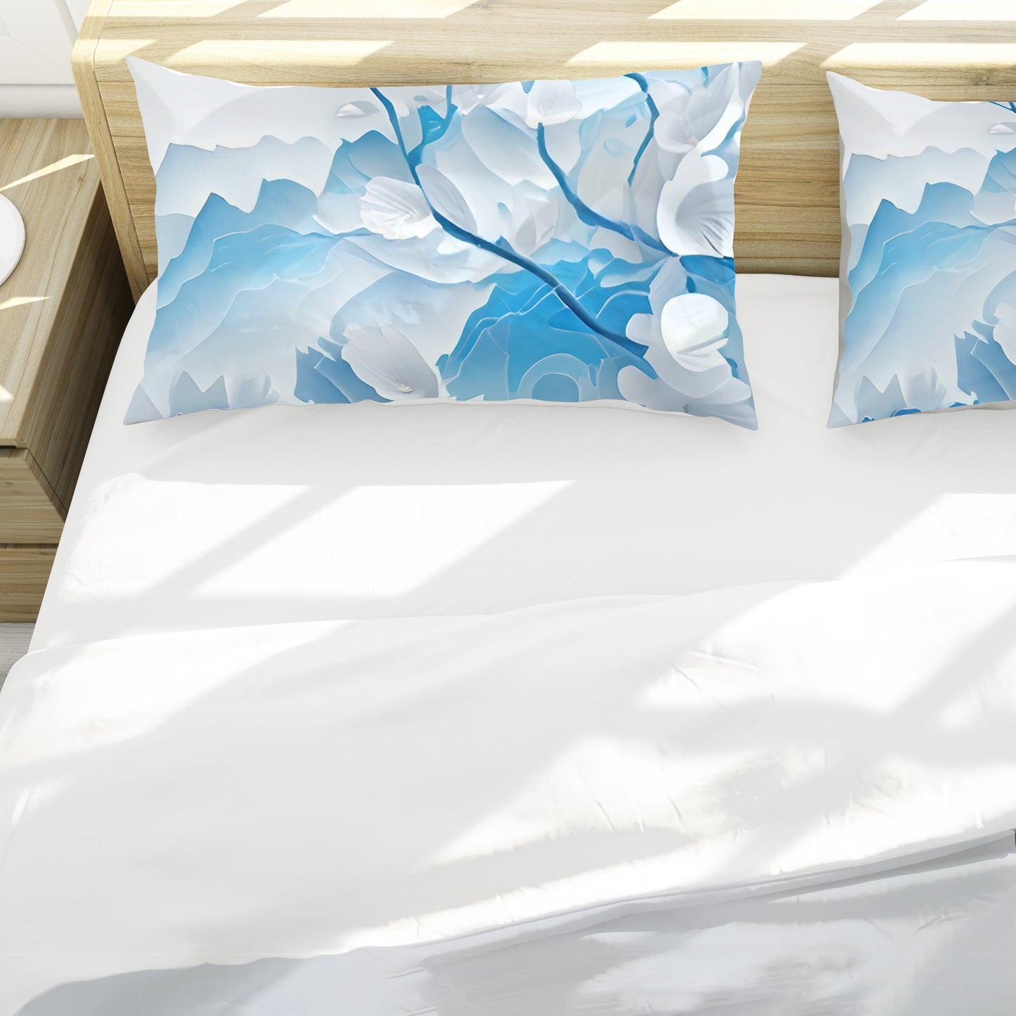 Floral & Mountains Duvet Cover Set