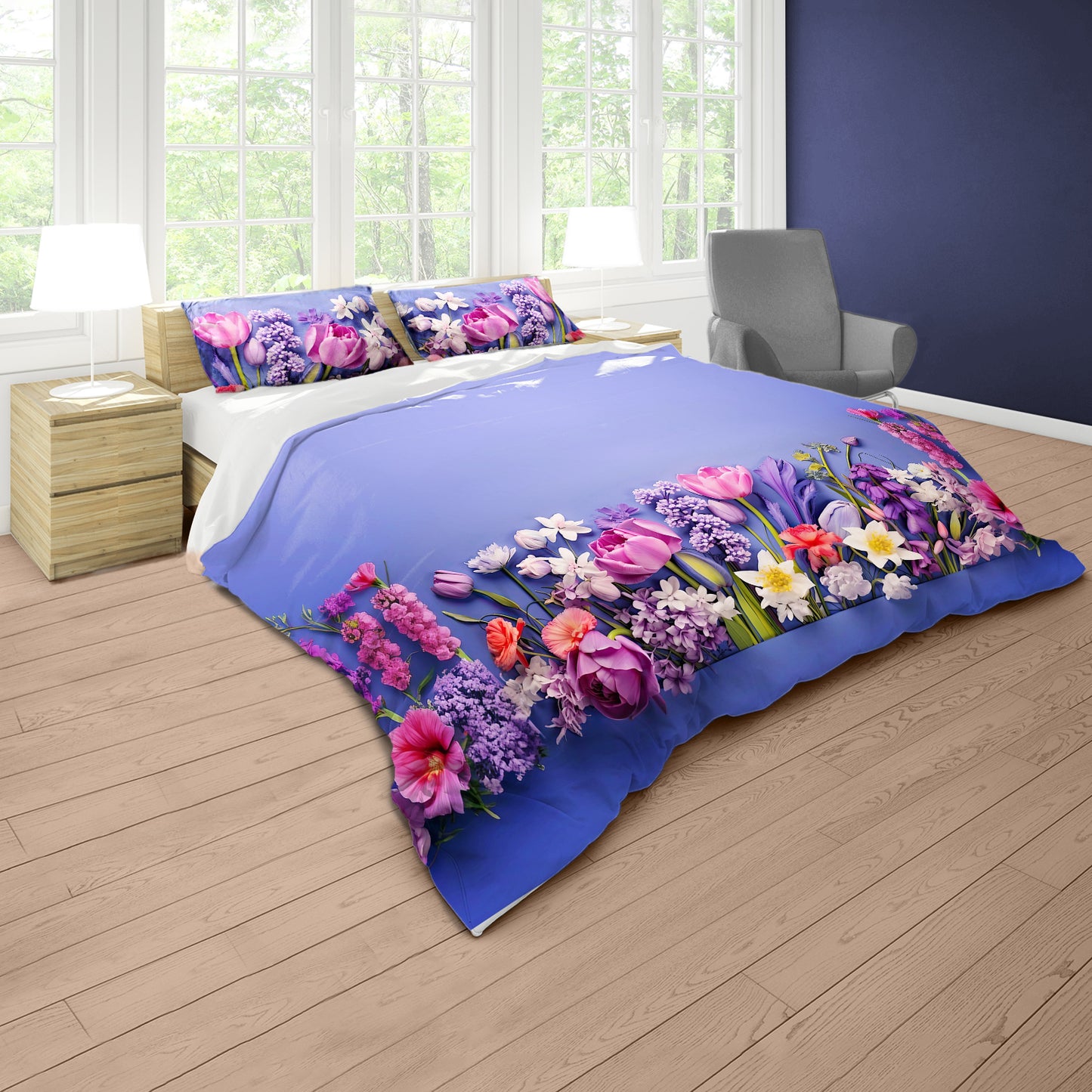 Flourishing Friends Duvet Cover Set