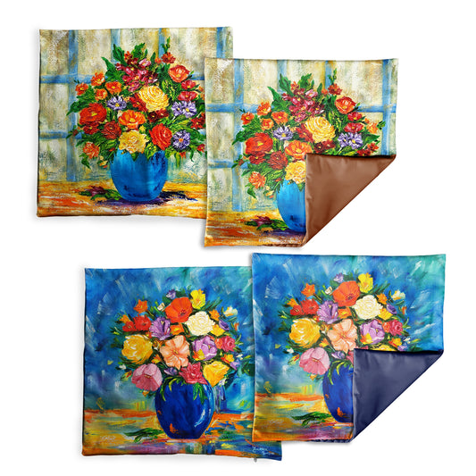 Flower Arrangment Luxury Scatter Covers By Yolande Smith (Set of 4)