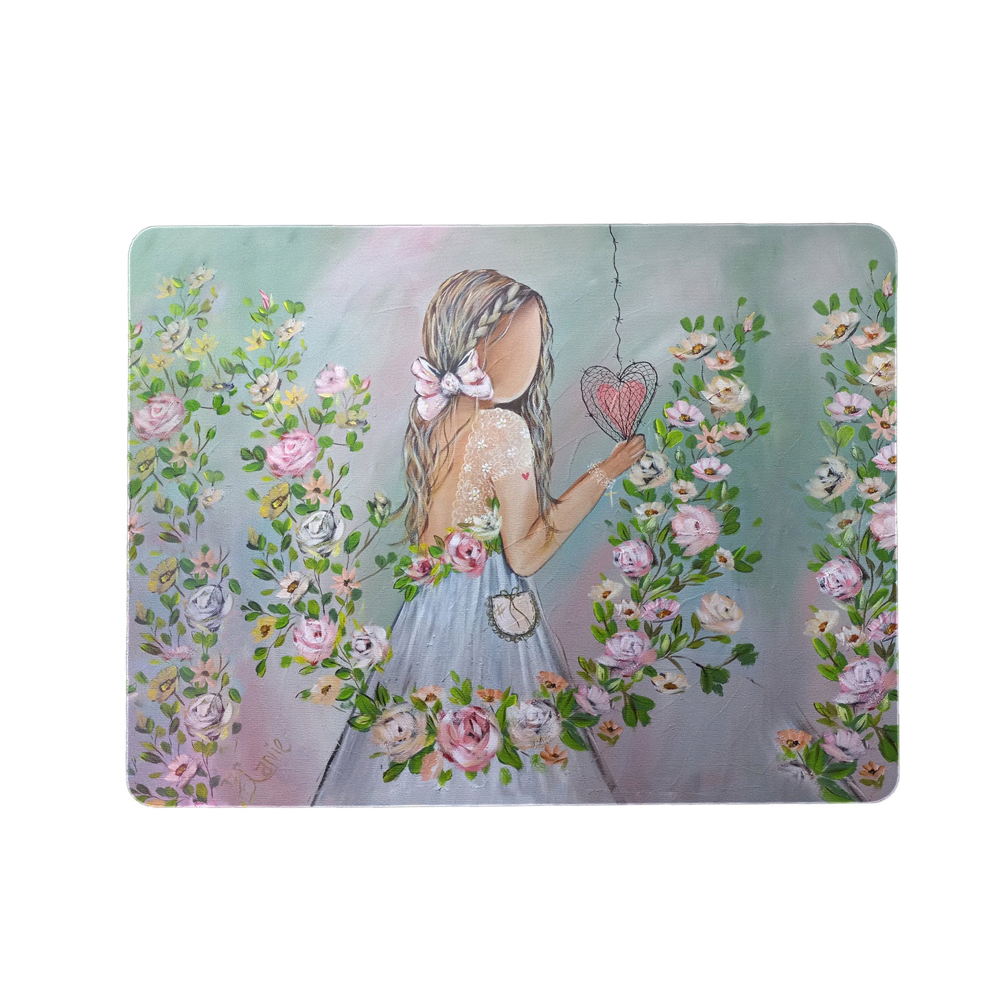 Flower Banner Girl Placemats by Lanie Wolvaardt