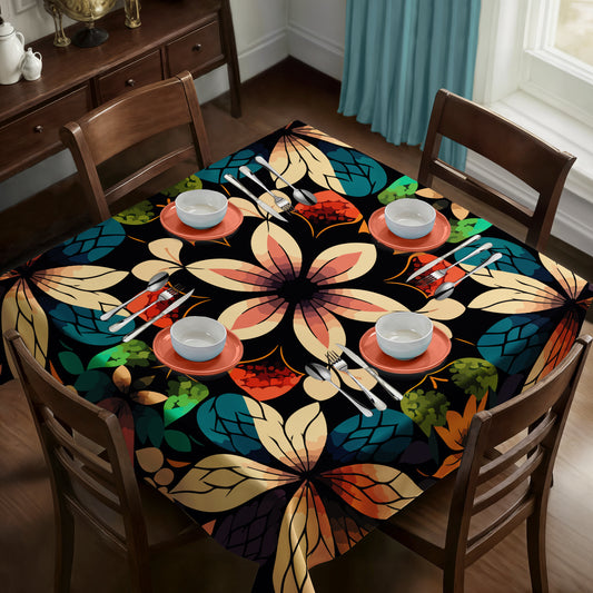 Flower Geometry Square Tablecloth