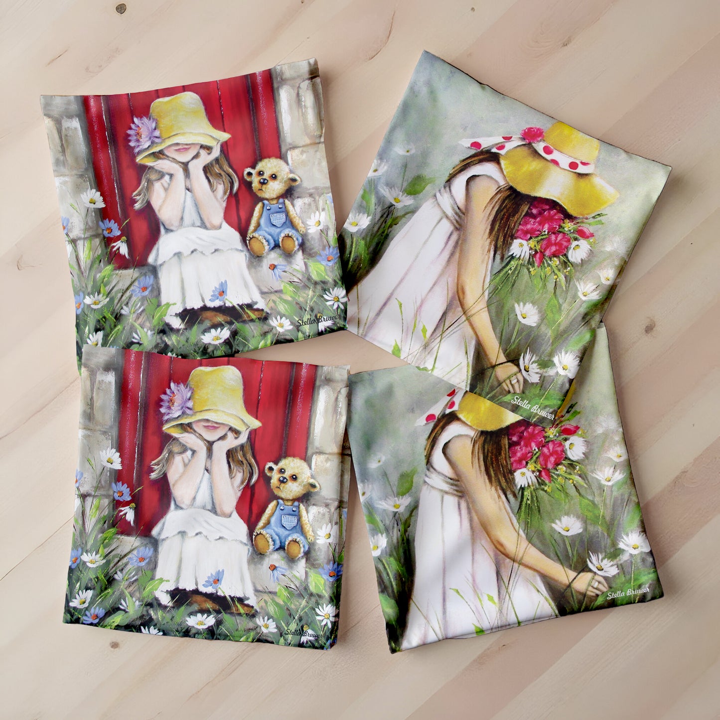 Flower Girl Luxury Scatter Covers By Stella Bruwer (Set of 4)