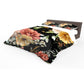 Flowers On Black Duvet Cover Set by Mark van Vuuren