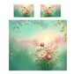 Flowers & Mint Duvet Cover Set