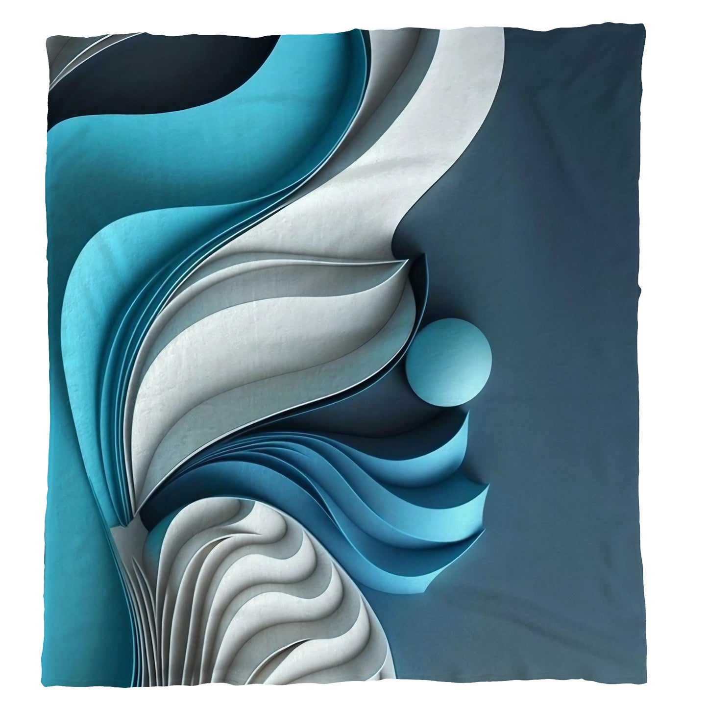 Flowing Abstract Shapes Light Weight Fleece Blanket
