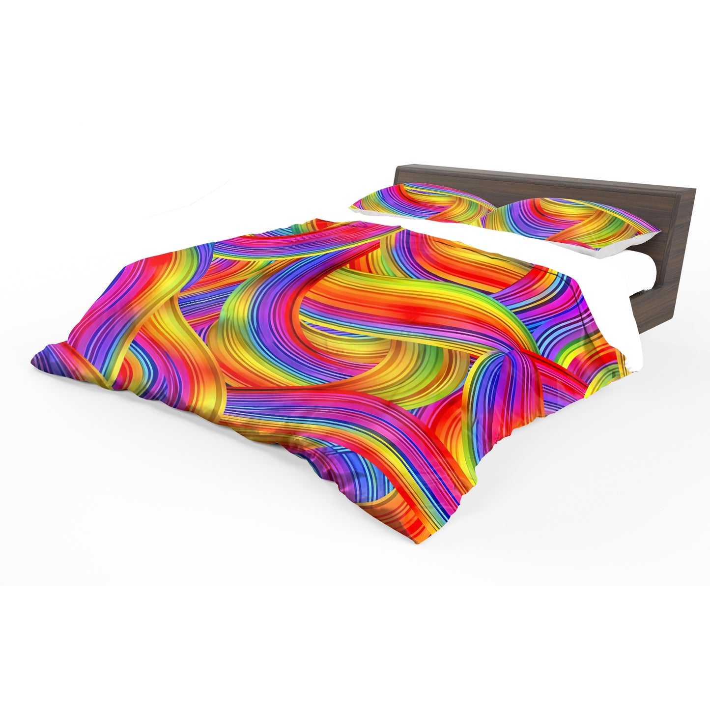 Flowing Cascade of Hues Duvet Cover Set