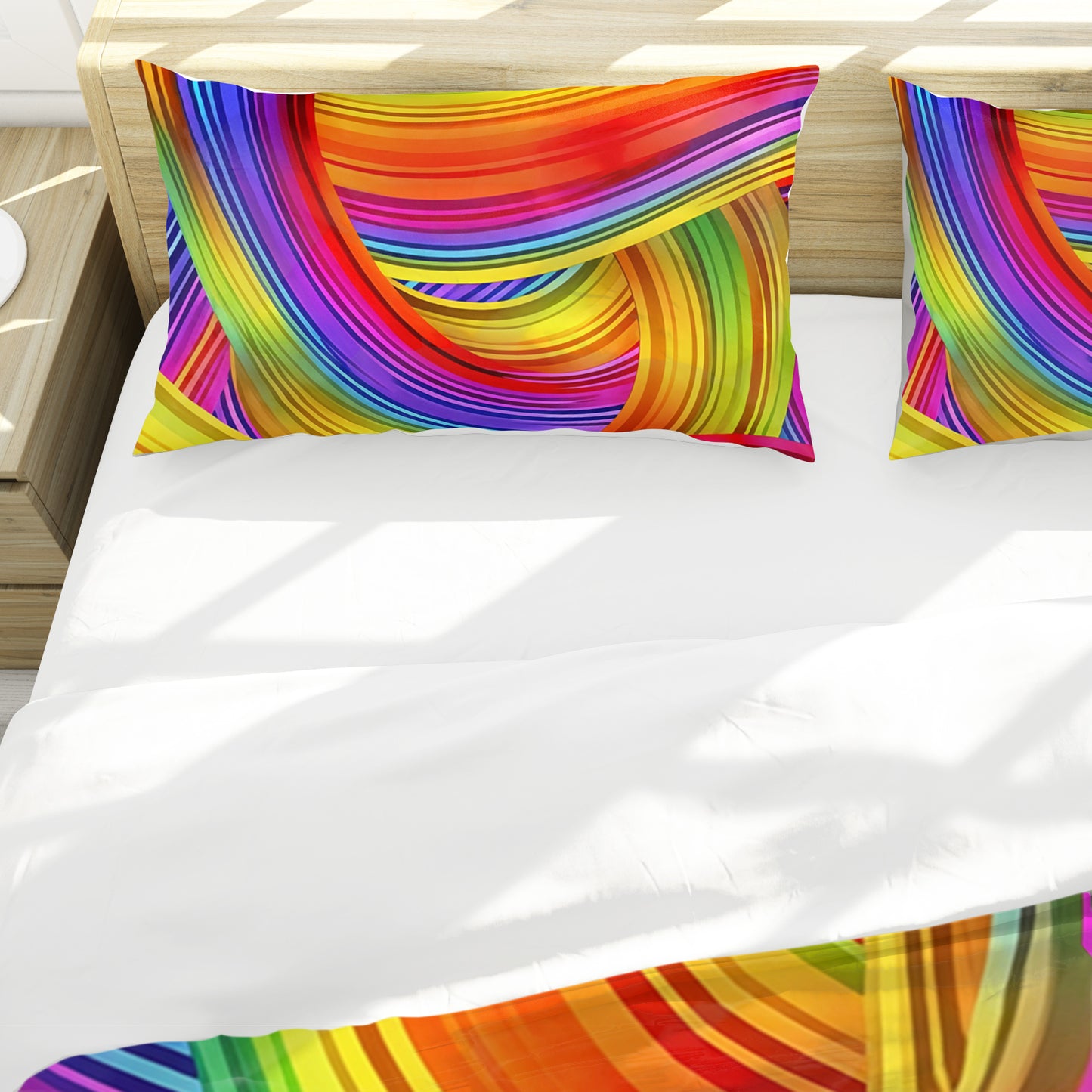 Flowing Cascade of Hues Duvet Cover Set