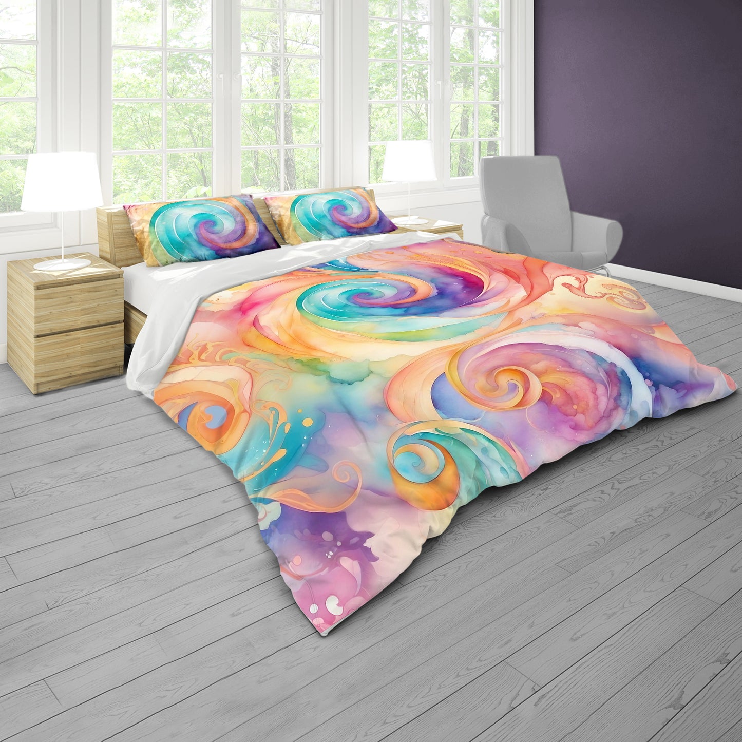Flowing Colours Of Paint Duvet Cover Set