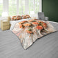 Flowing Floral Marble Duvet Cover Set