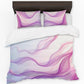 Flowing Purple Strands Duvet Cover Set