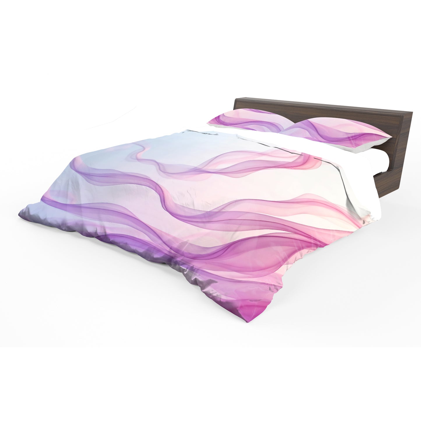Flowing Purple Strands Duvet Cover Set