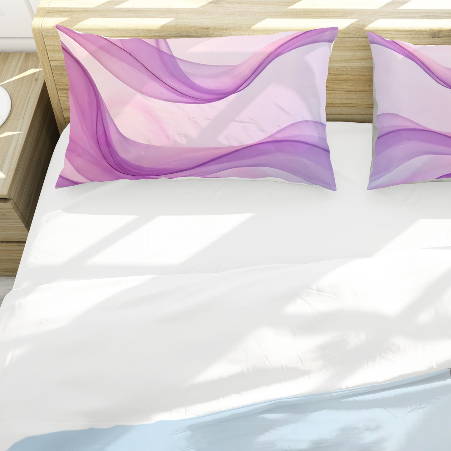 Flowing Purple Strands Duvet Cover Set