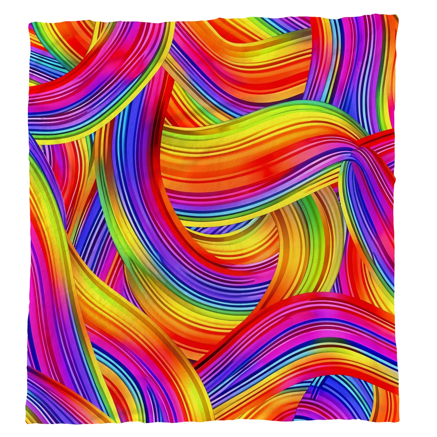 Flowing Rainbows Light Weight Fleece Blanket