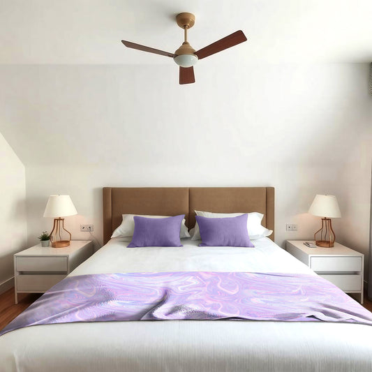 Flowing Lilac Light Bed Throw