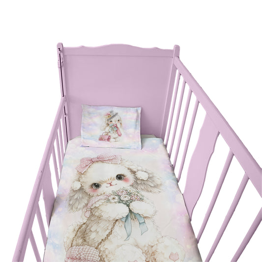 Fluffy Bunny Cot Set