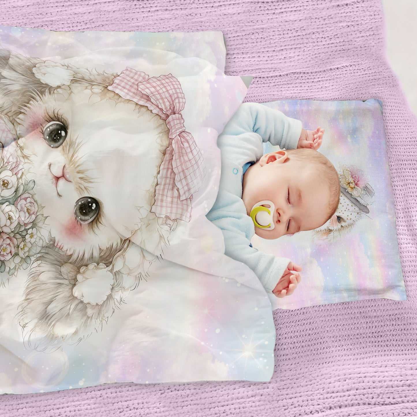 Fluffy Bunny Cot Set