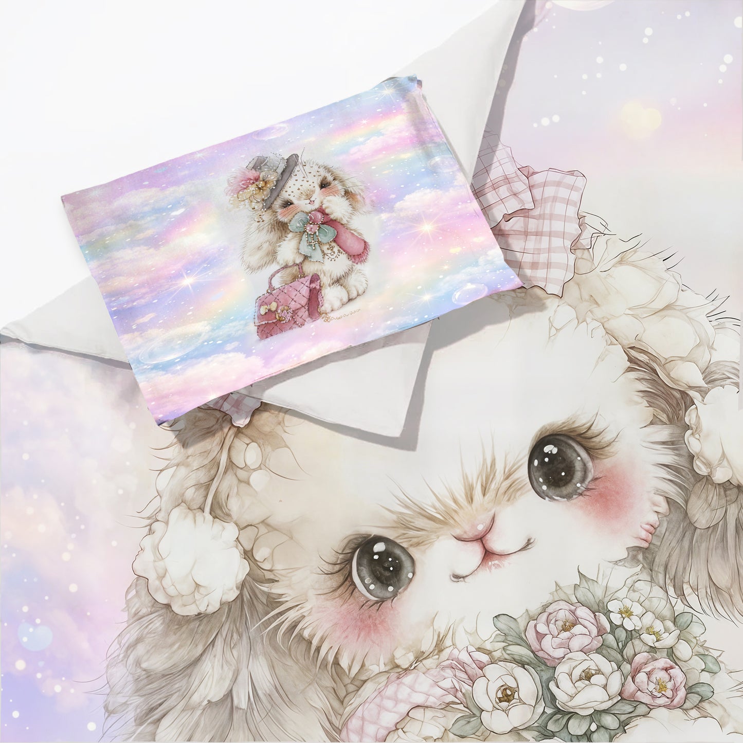 Fluffy Bunny Cot Set