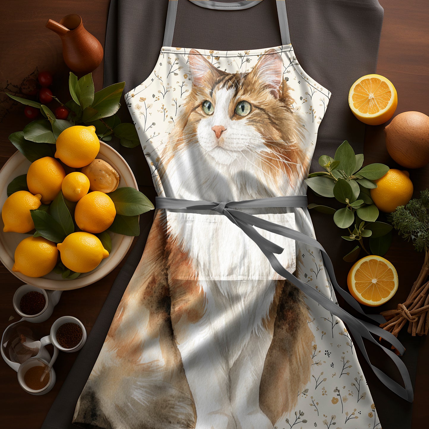 Fluffy Cat Apron by Mark van Vuuren