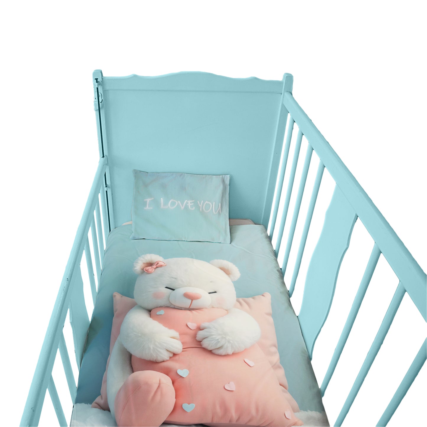 Fluffy Polar Teddy Cot Set