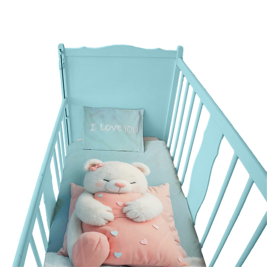 Fluffy Polar Teddy Cot Set