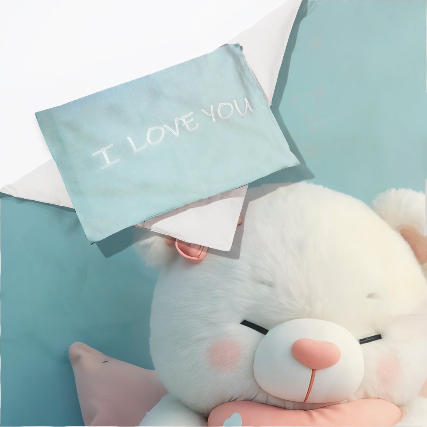 Fluffy Polar Teddy Cot Set