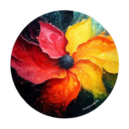 Fluid Florals Round Tablecloth by Wikus Schalkwyk