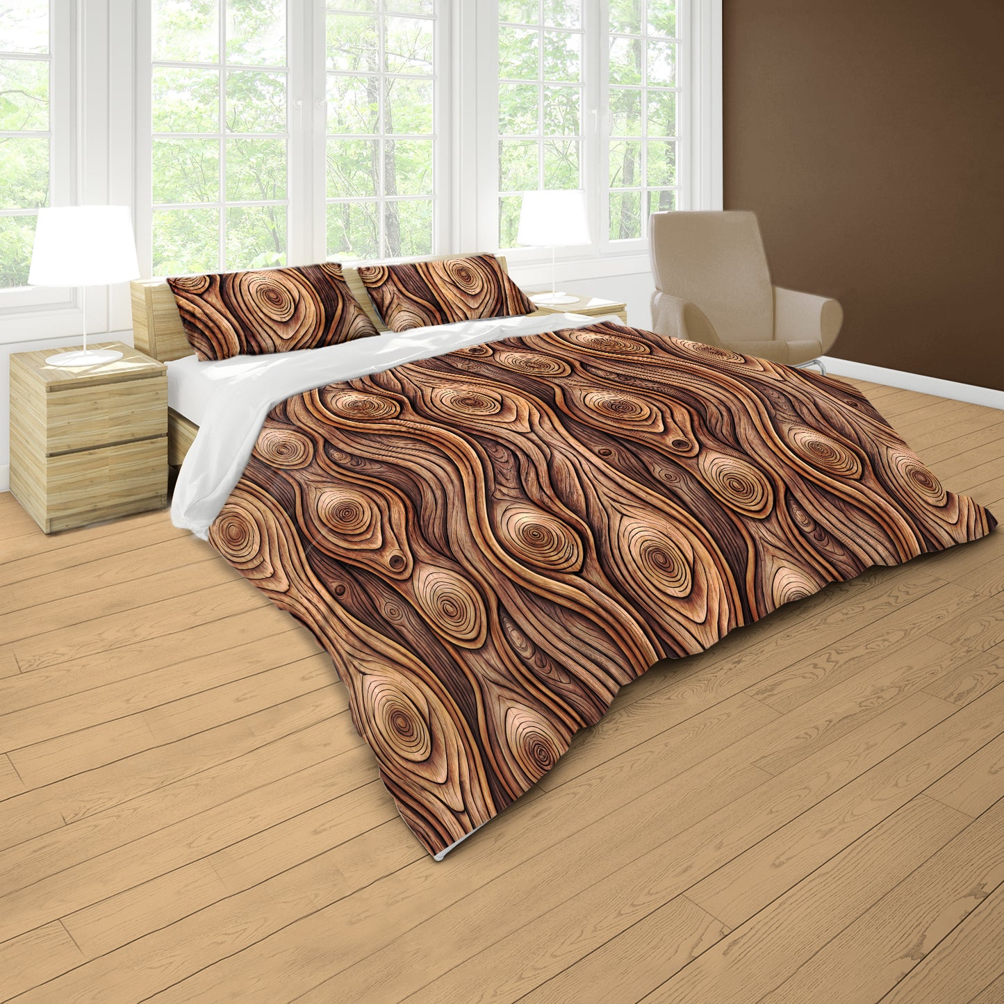 Fluid Hardwood Duvet Cover Set