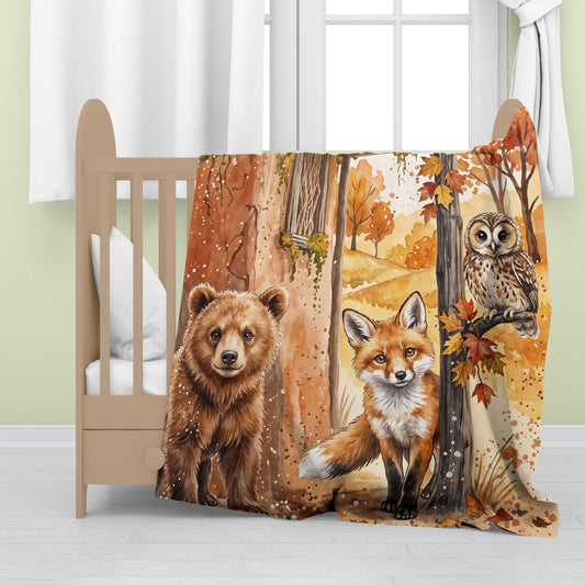 Forest Friends Baby Fleece Blanket