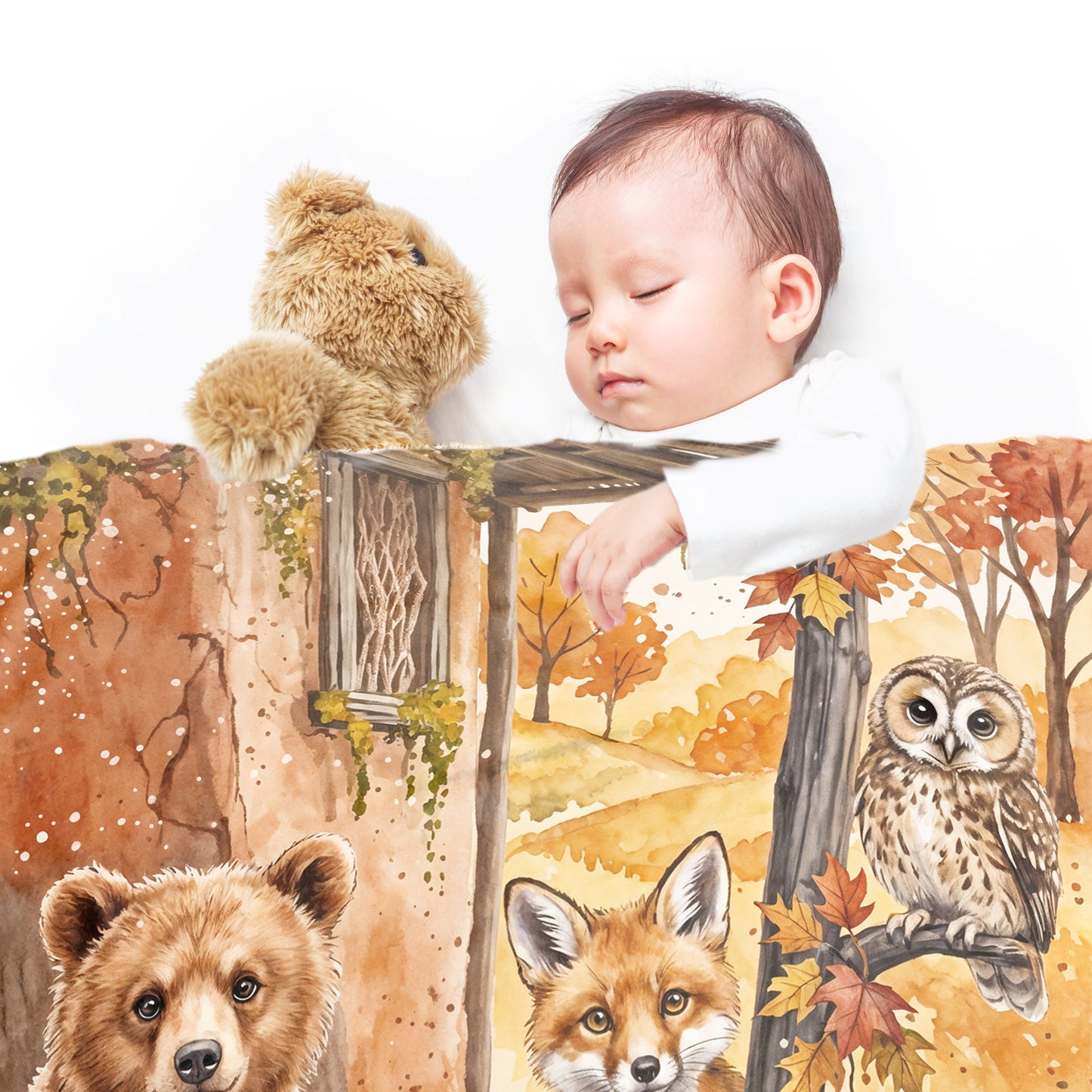 Forest Friends Baby Fleece Blanket
