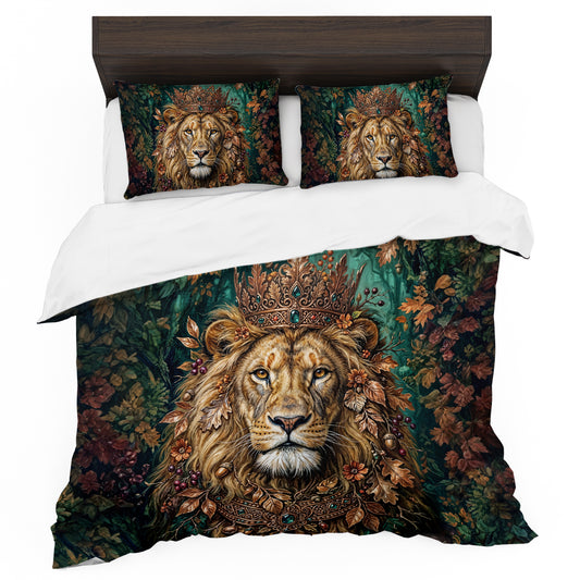 Forest Lion King Duvet Cover Set
