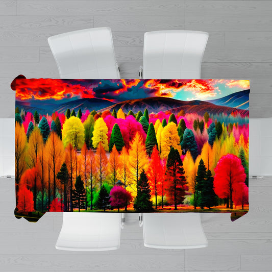 Forest of Colors Rectangle Tablecloth