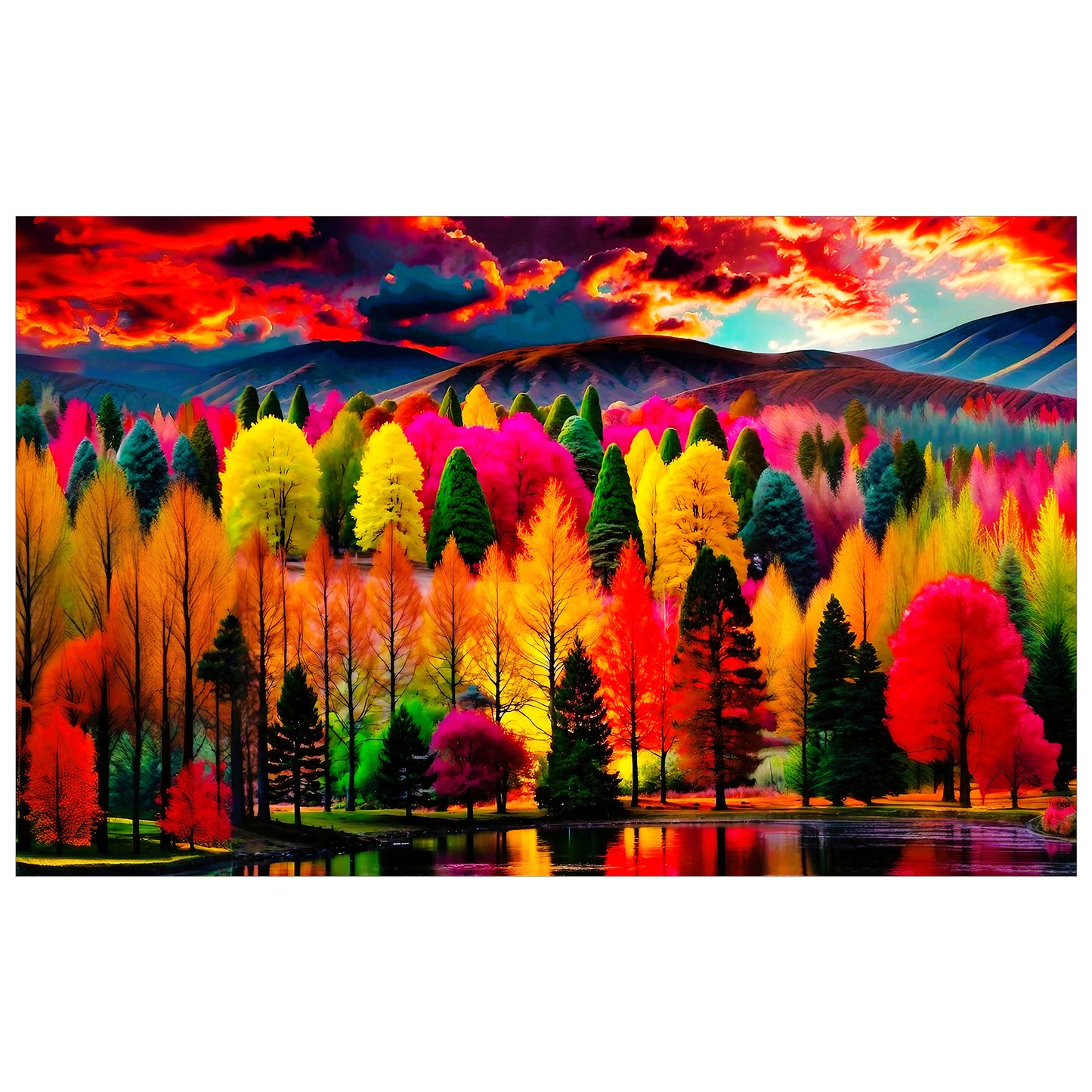 Forest of Colors Rectangle Tablecloth