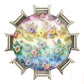 Forget me Not on Rainbow Colours 2,3m Round Tablecloth