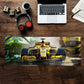 Formula One Racer Yellow Large Desk Pad