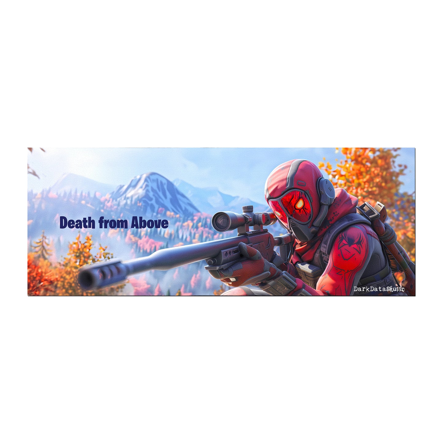 Fortnite Death From Above by Wikus Schalkwyk Large Desk Pad