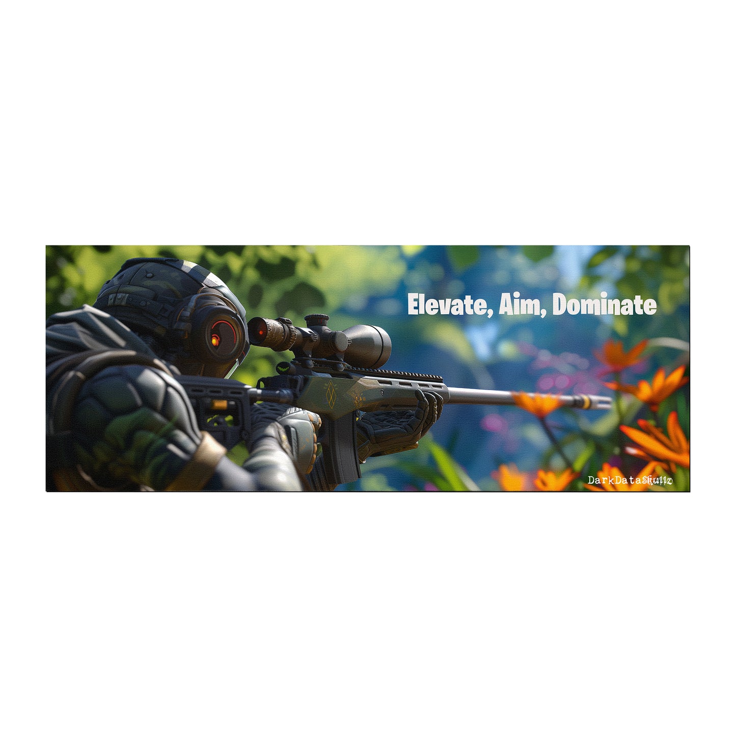 Fortnite Elevate, Aim, Dominate by Wikus Schalkwyk Large Desk Pad