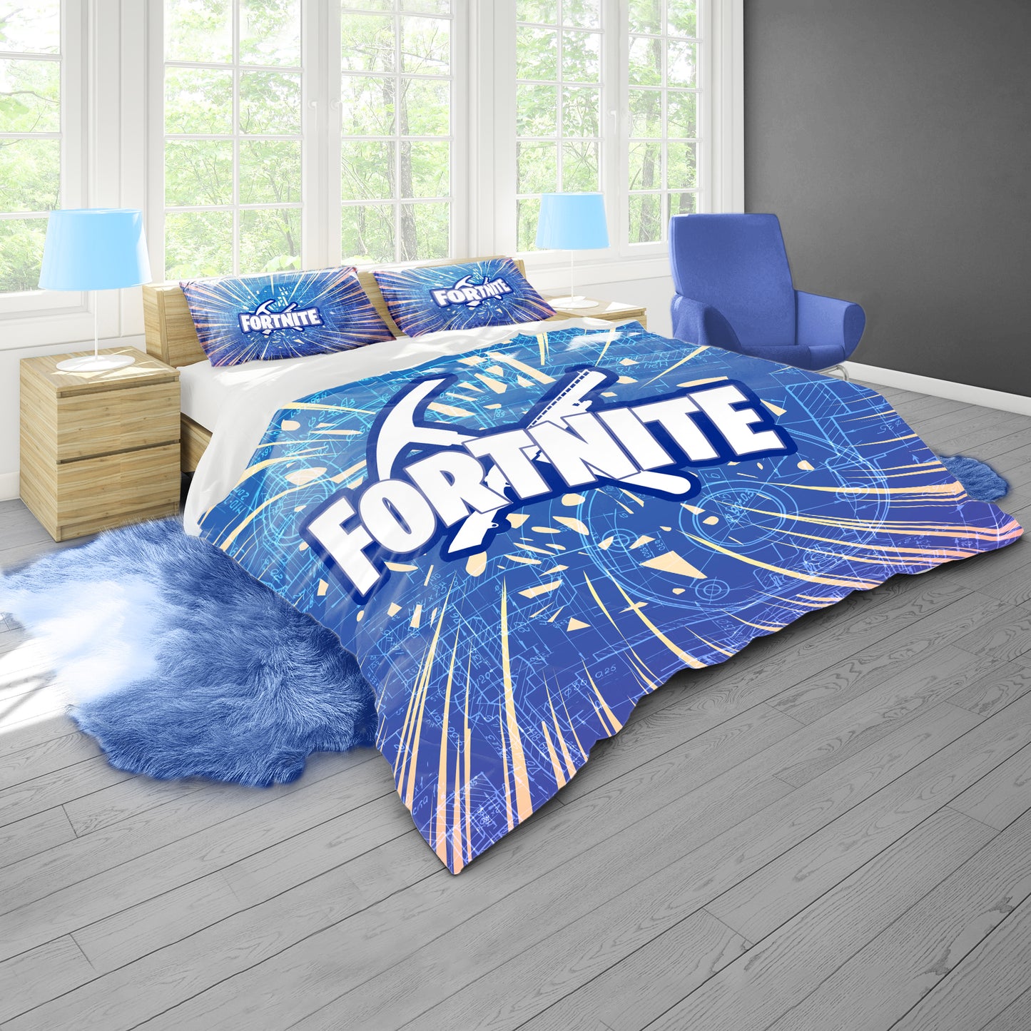 Fortnite Logo Duvet Cover Set