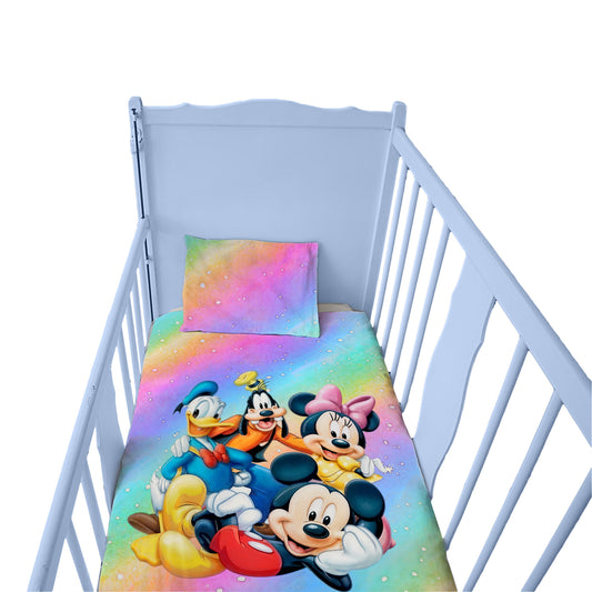 Four happy Friends Cot Set