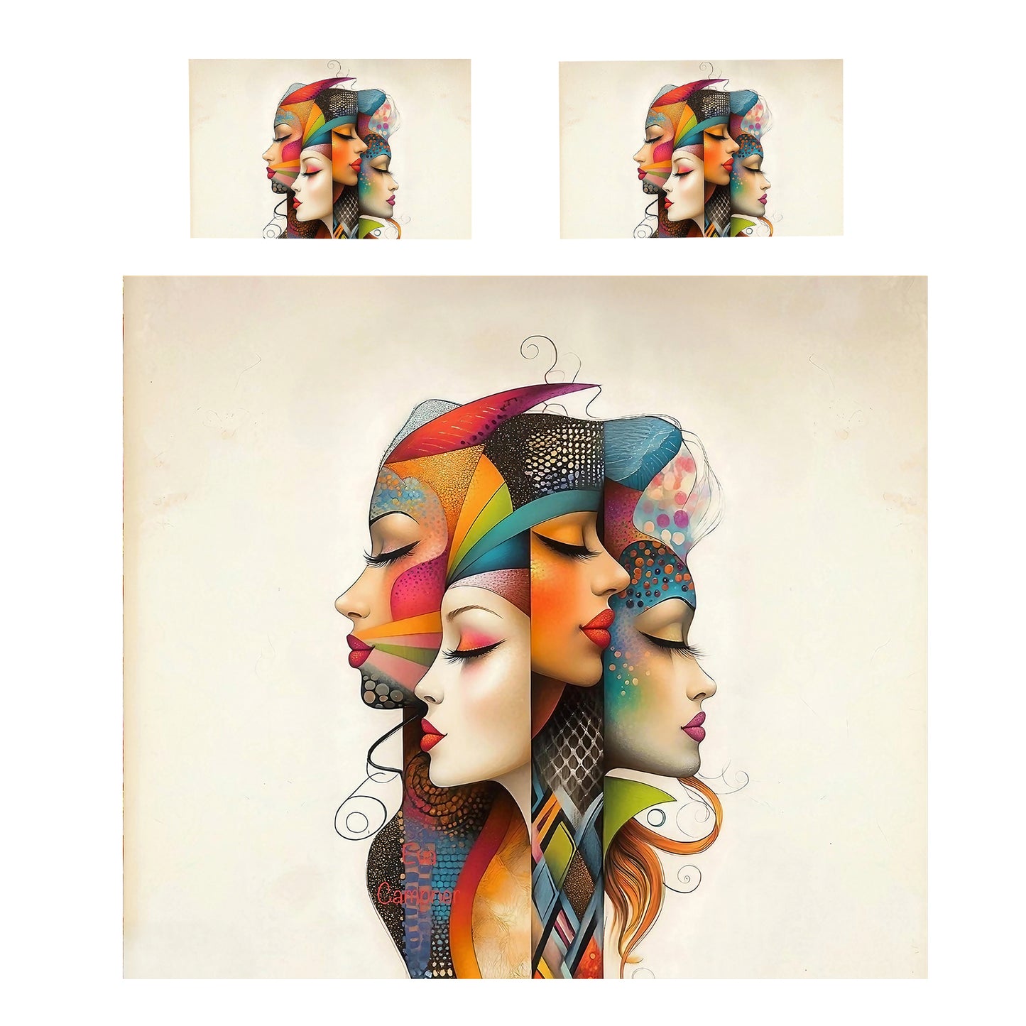 Fragmented Self Duvet Cover Set