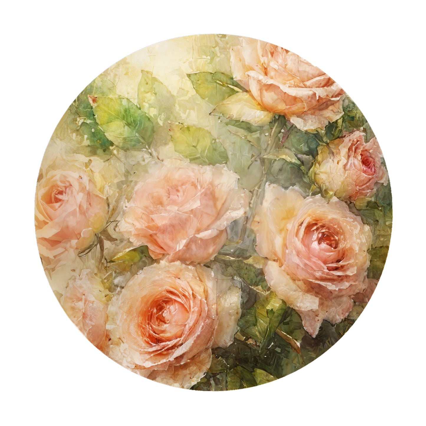 French Rose Round Tablecloth