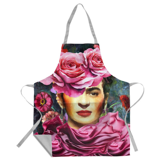 Frida Kahlo Luxury in Pink Apron  By Mark Van Vuuren